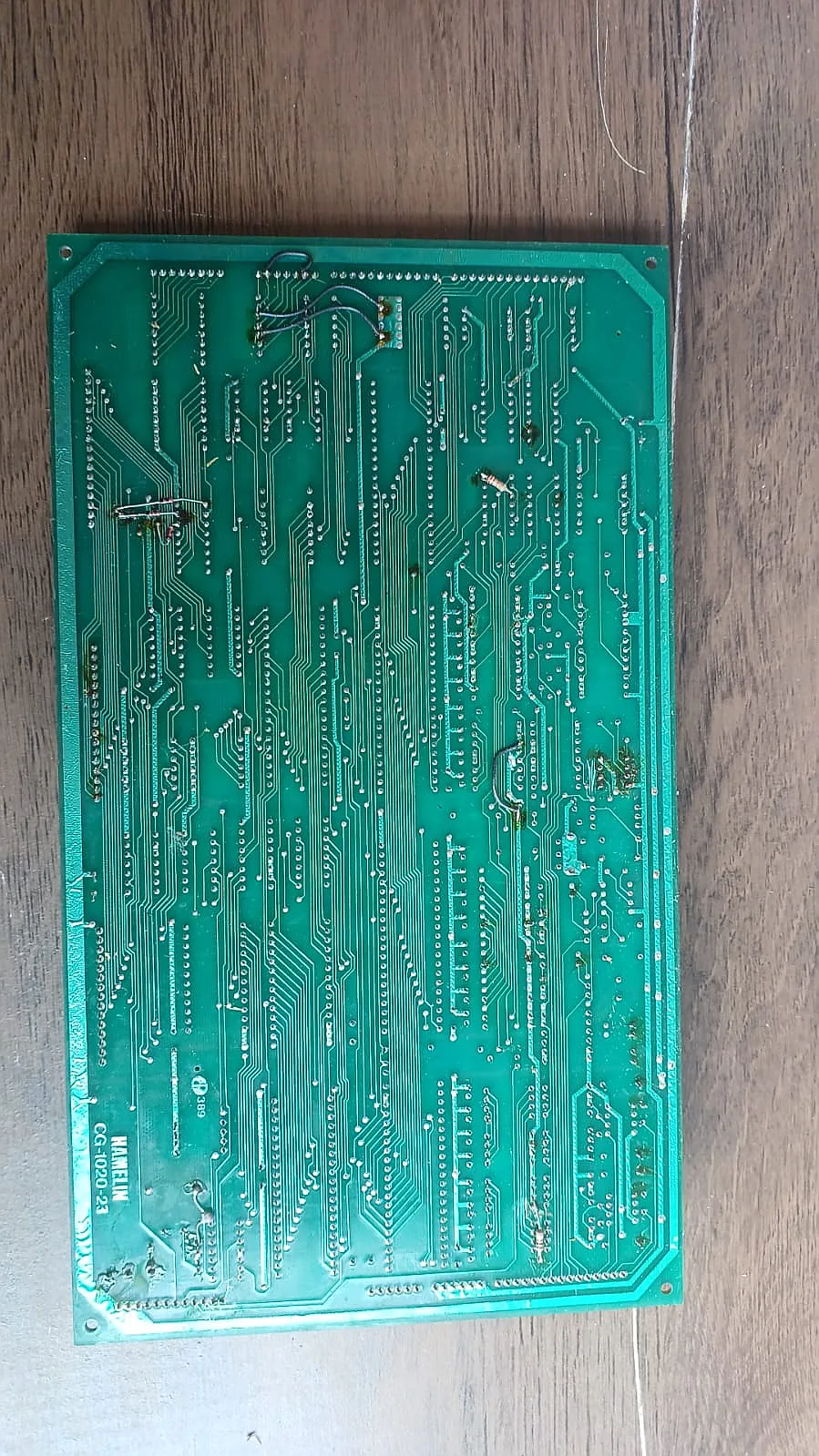 Placa principal Hamelin CG 1020-23 para órgão Minami ME-7100 — lado das soldas