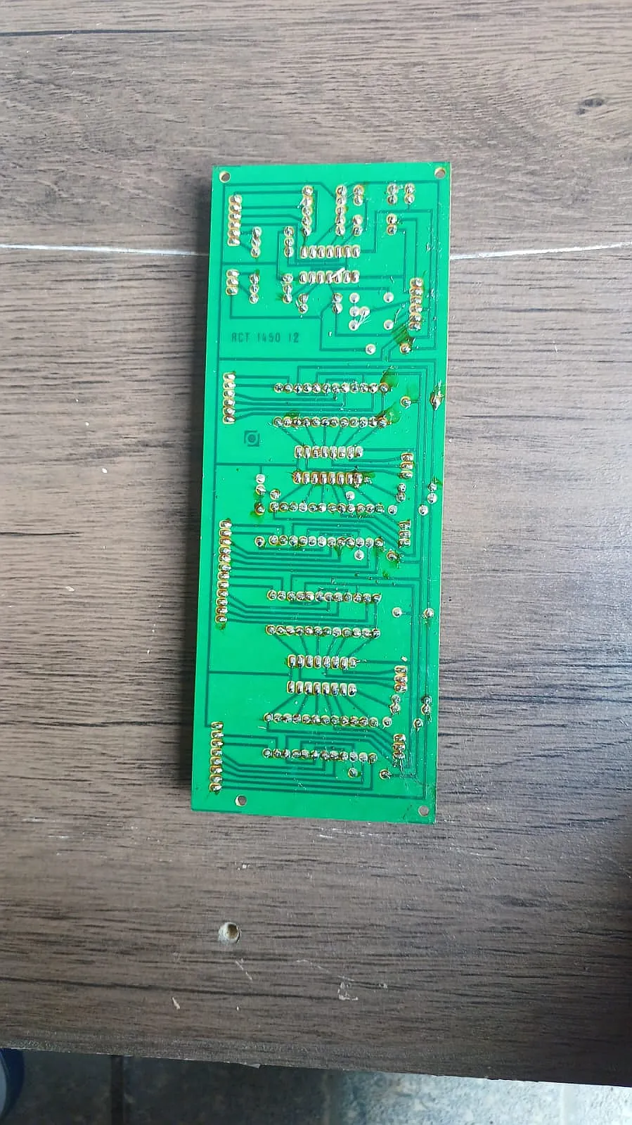 Placa RCT 1450-12 para órgão Minami ME-7100 — lado das soldas